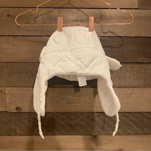 Fabletics Women's Quilted Aviator Hat in Egret White - Picture 8 of 12